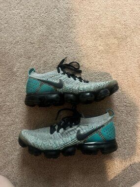 Size‎ 12 Nike Air VaporMax Flyknit 2 Black Dusty Cactus Hyper Jade 2018